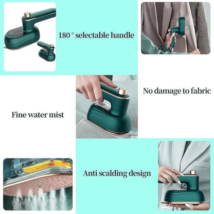 Portable Handheld Garment Steamer Iron – 2 In 1 Dry & Wet Steam Iron
